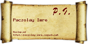 Paczolay Imre névjegykártya